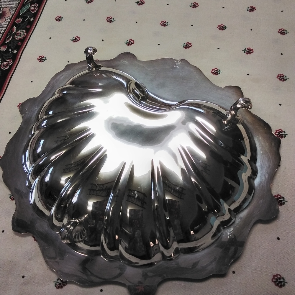 Silver serving dish - Picture 2 of 5